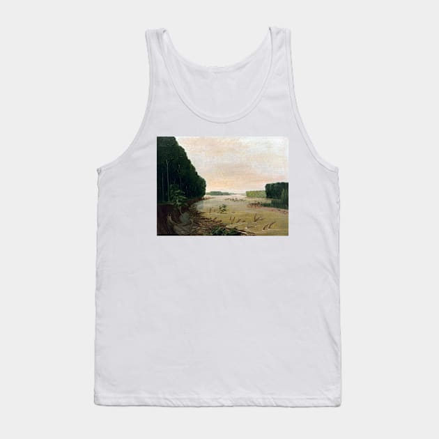 George Catlin View on the Missouri, Alluvial Banks Falling in, 600 Miles above St. Louis Tank Top by pdpress